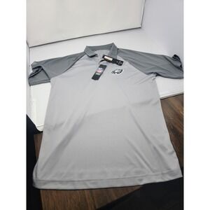 Philadelphia Eagles Mens Antigua Gray 3-Button Polo Golf Shirt NWT